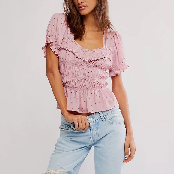 Free People Tops - Free People Adore You Pink Blouse Women’s Size XS NWT